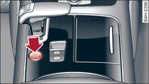 Centre console: START ENGINE STOP button